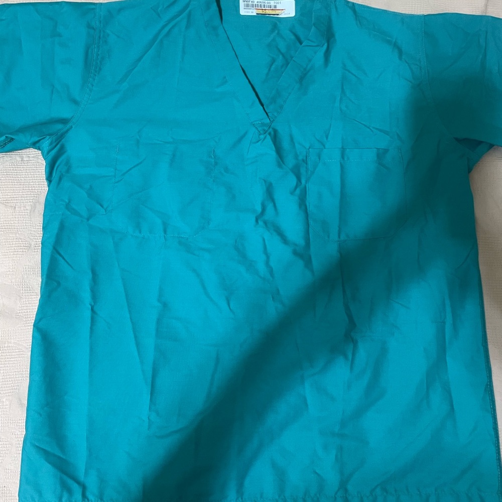 Teal Medical Scrub Top - V-Neck